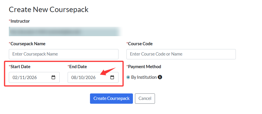 set the start and end date wisely
